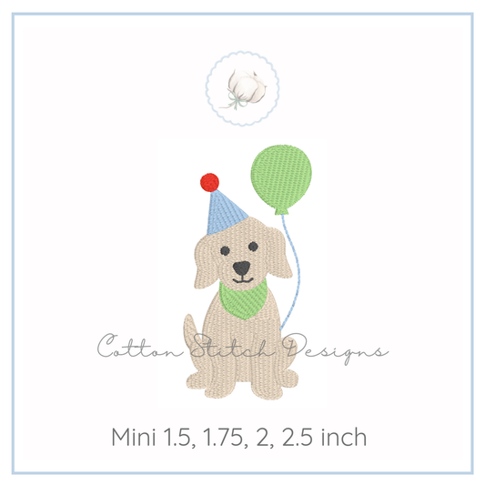 Mini Party Puppy Embroidery Design