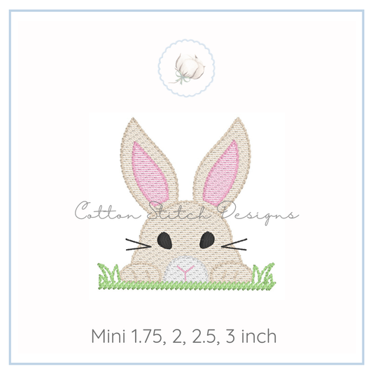 Mini Peeking Bunny Embroidery Design