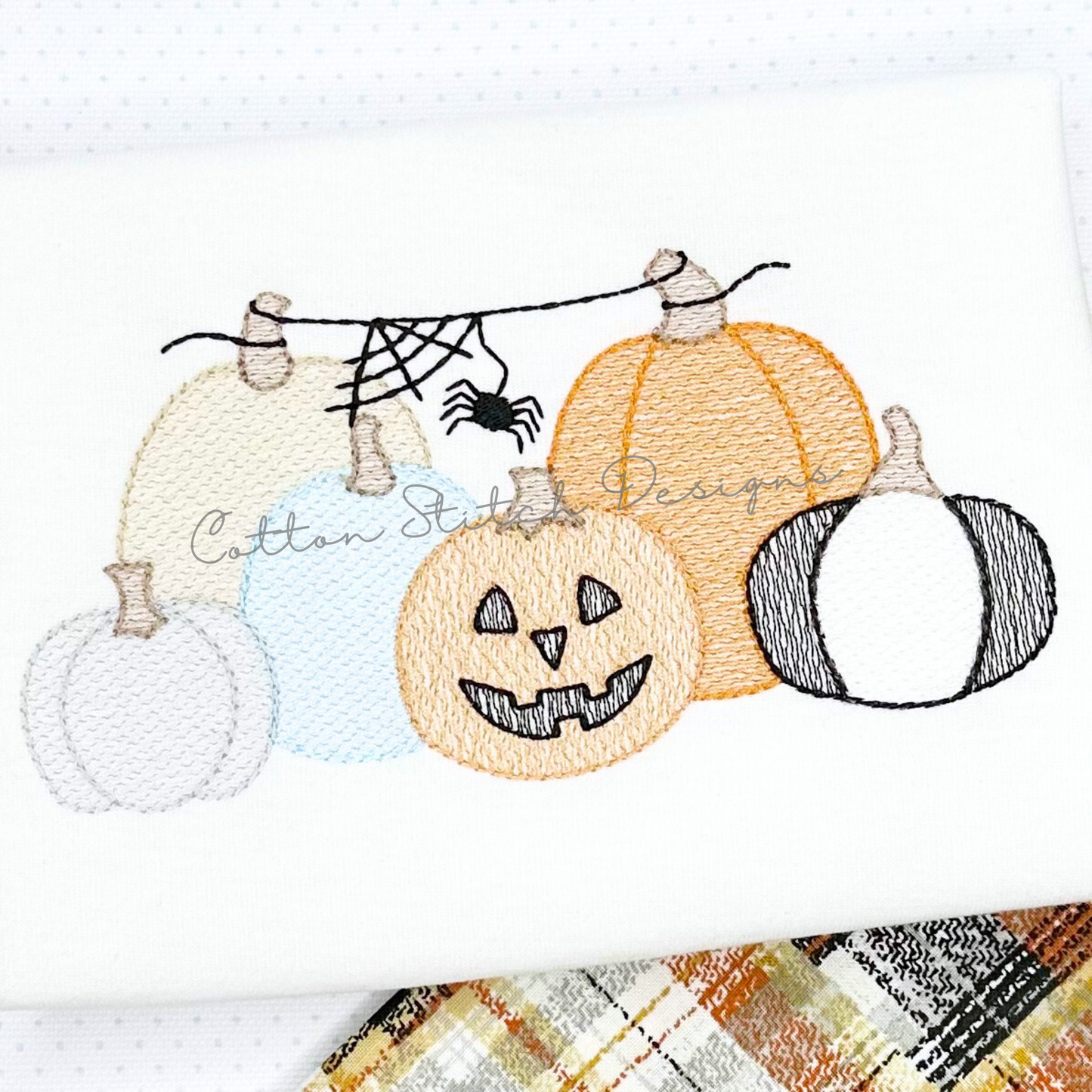 Halloween Pumpkin Patch Embroidery Design