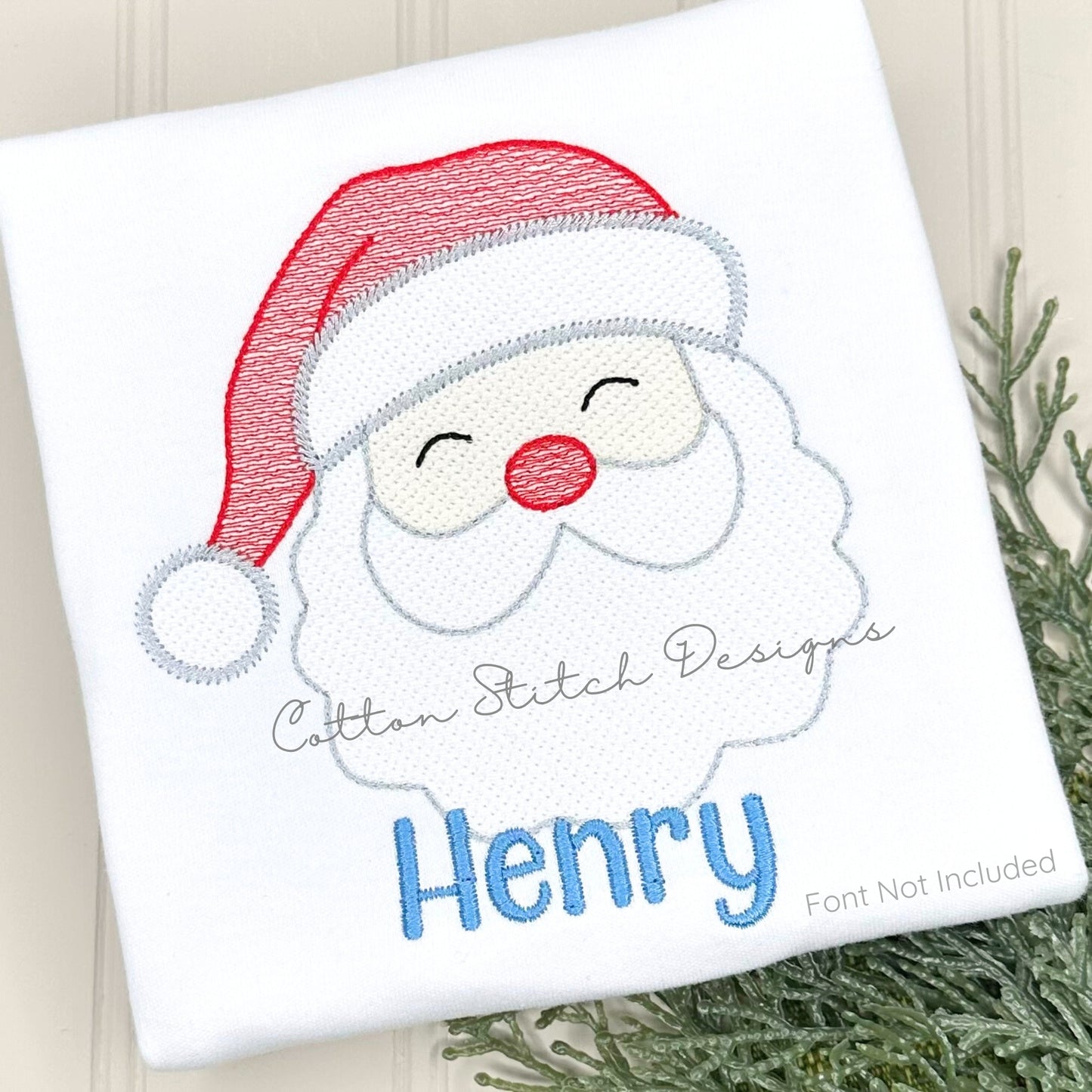 Santa Claus Sketch Embroidery Design