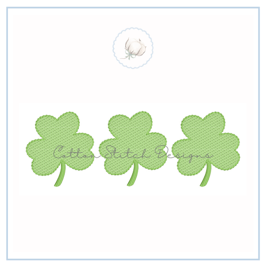 Shamrock Trio Embroidery Design