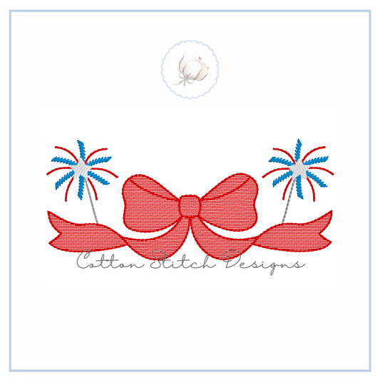 Sparkler Bow Machine Embroidery Design