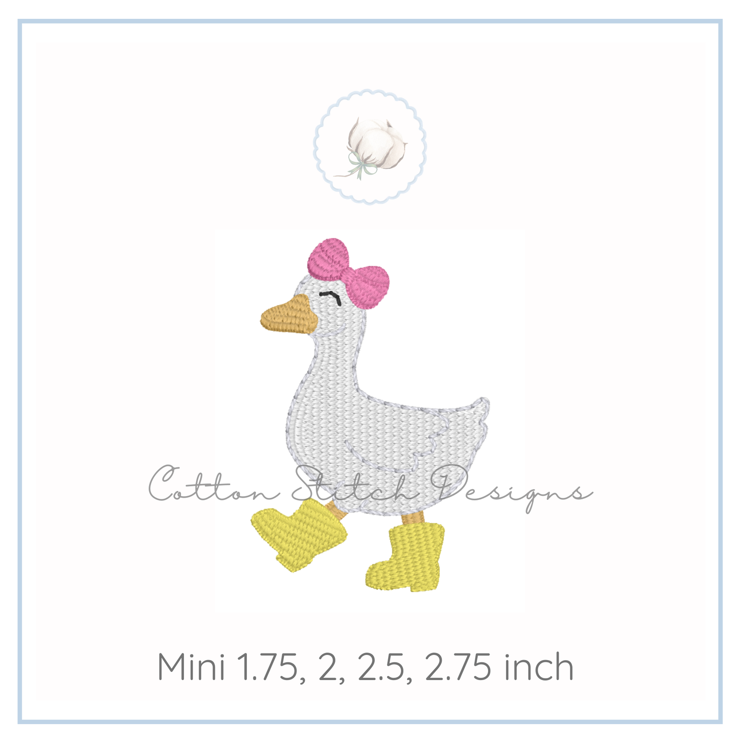 Mini Fill Spring Goose Embroidery Design