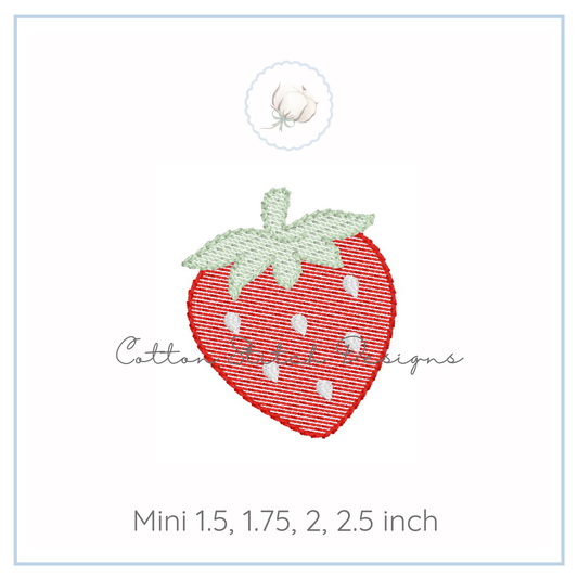 Mini Strawberry Embroidery Design