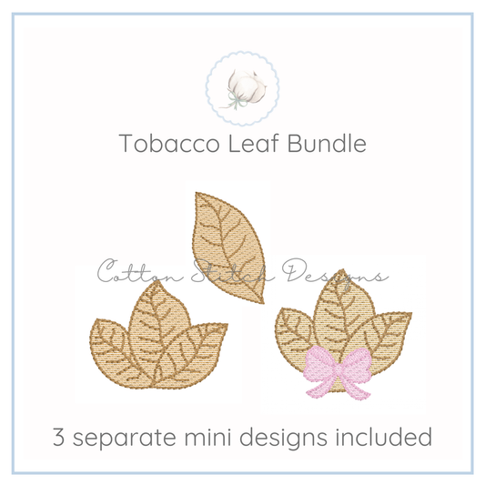 Tobacco Farmer Leaf Bundle Mini Embroidery Design