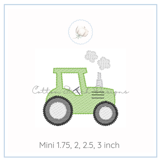 Mini Tractor Embroidery Design