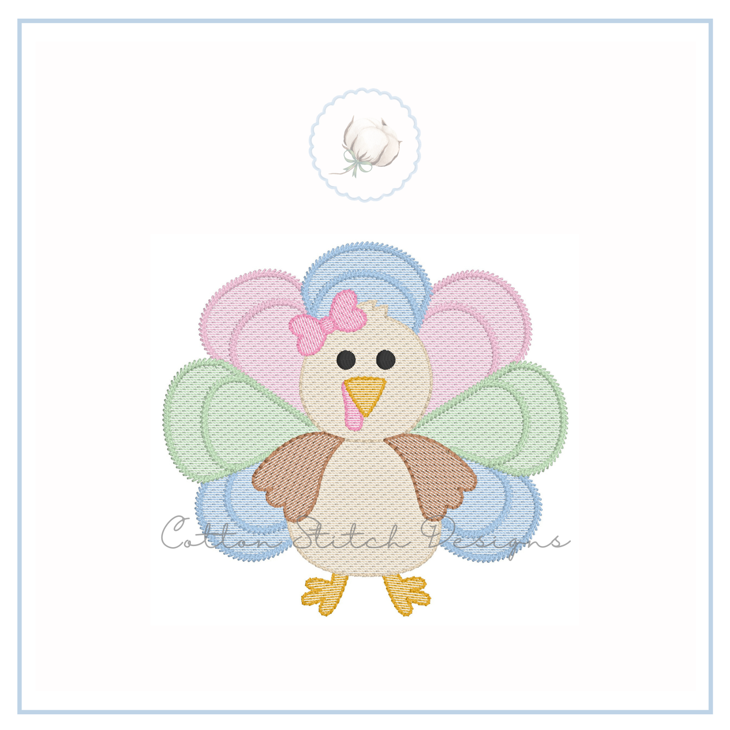 Turkey Girl Sketch Embroidery Design