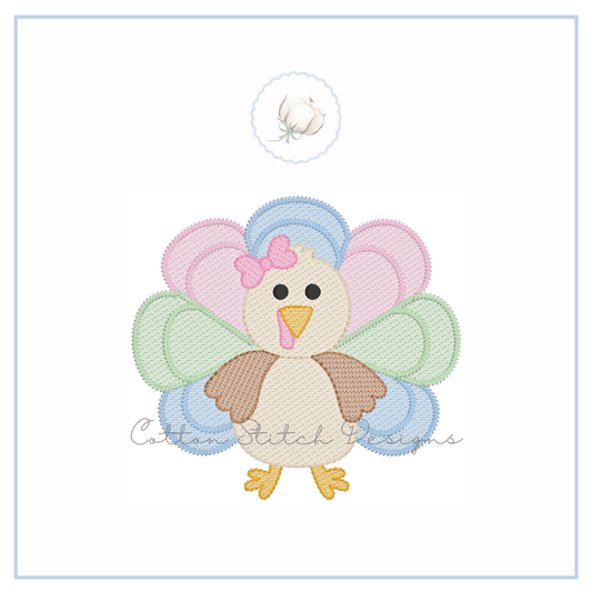Turkey Girl Sketch Embroidery Design