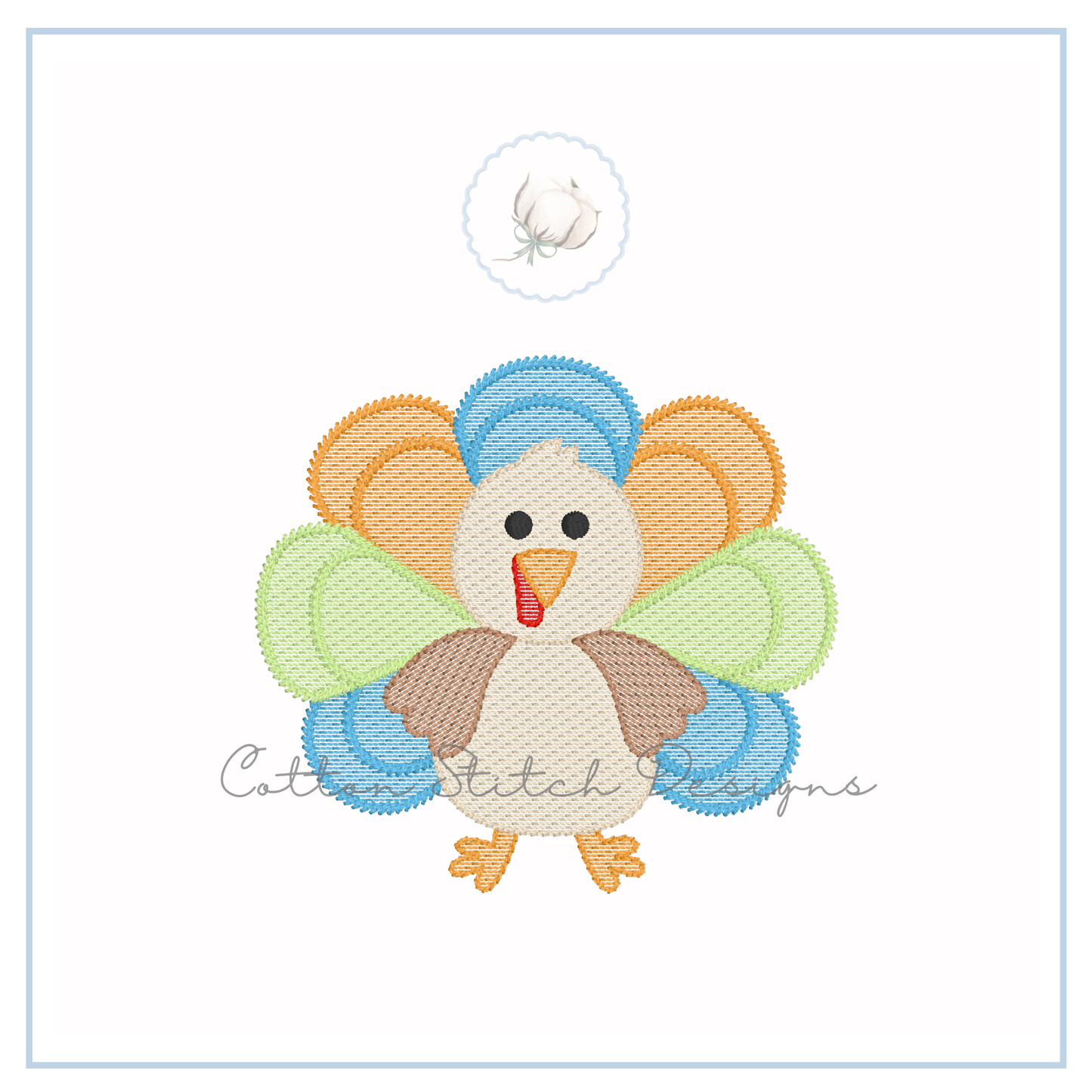 Turkey Embroidery Design