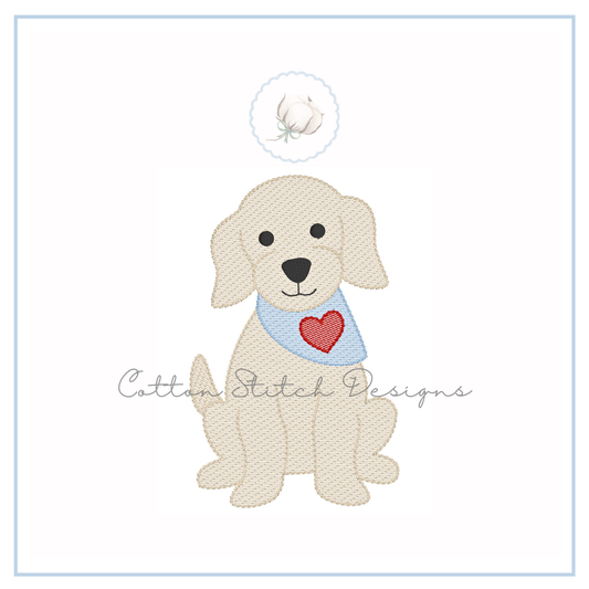 Valentine Puppy Embroidery Design