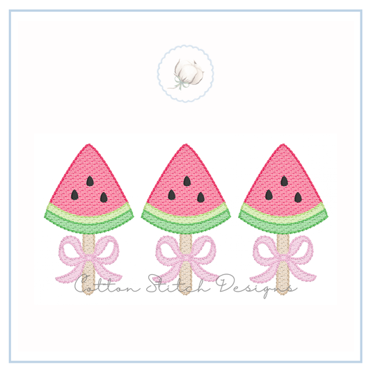 Watermelon Pops Embroidery Design