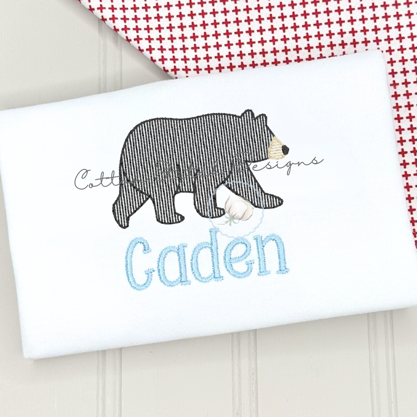 Mini Black Bear Embroidery Design