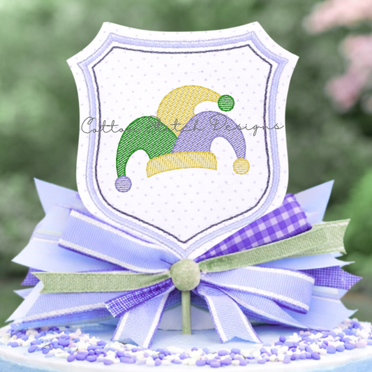 Mini Jester Hat Embroidery Design