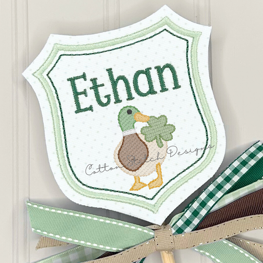 Mini Mallard Shamrock Embroidery Design