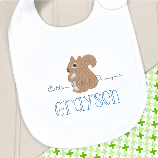 Mini Squirrel Fill Stitch Embroidery Design