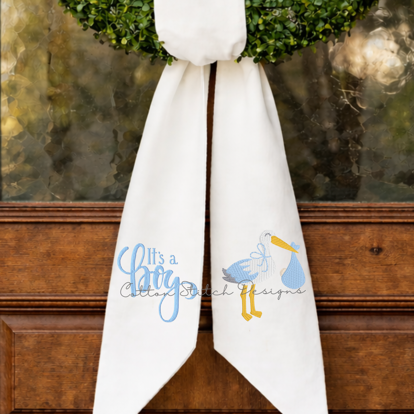 Baby Stork Fill Stitch Embroidery Design