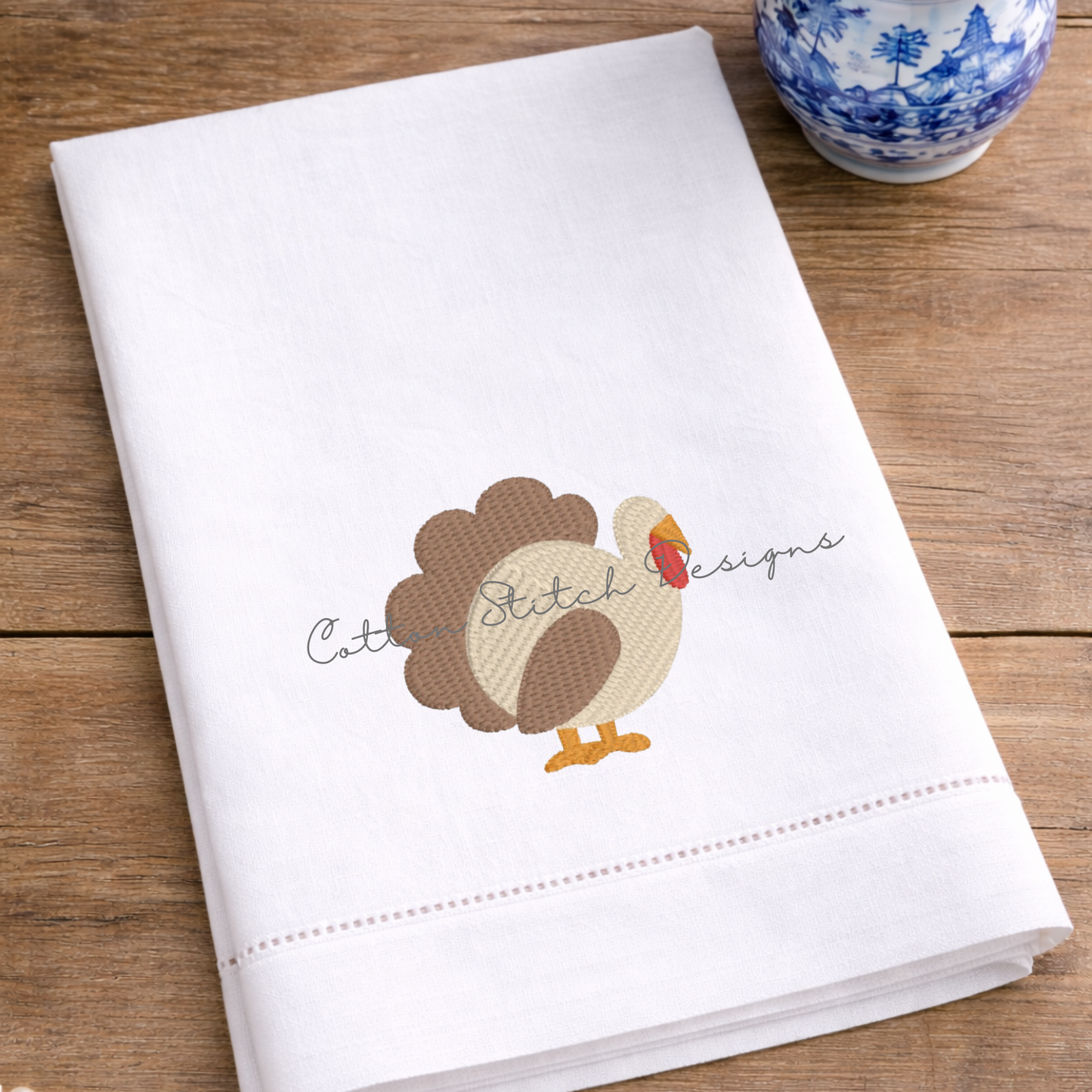 Mini Wild Turkey Fill Stitch Embroidery Design